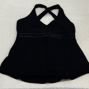 Lululemon Athletica Black Racerback Tank – V-Neck Cross-Back